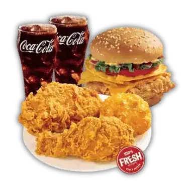 2pc Chicken with 1 Mexicana Burger Combo