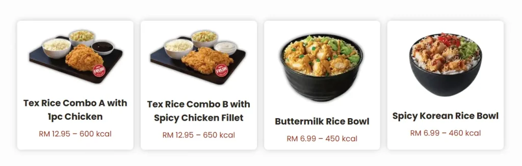 Rice Bowl Combos